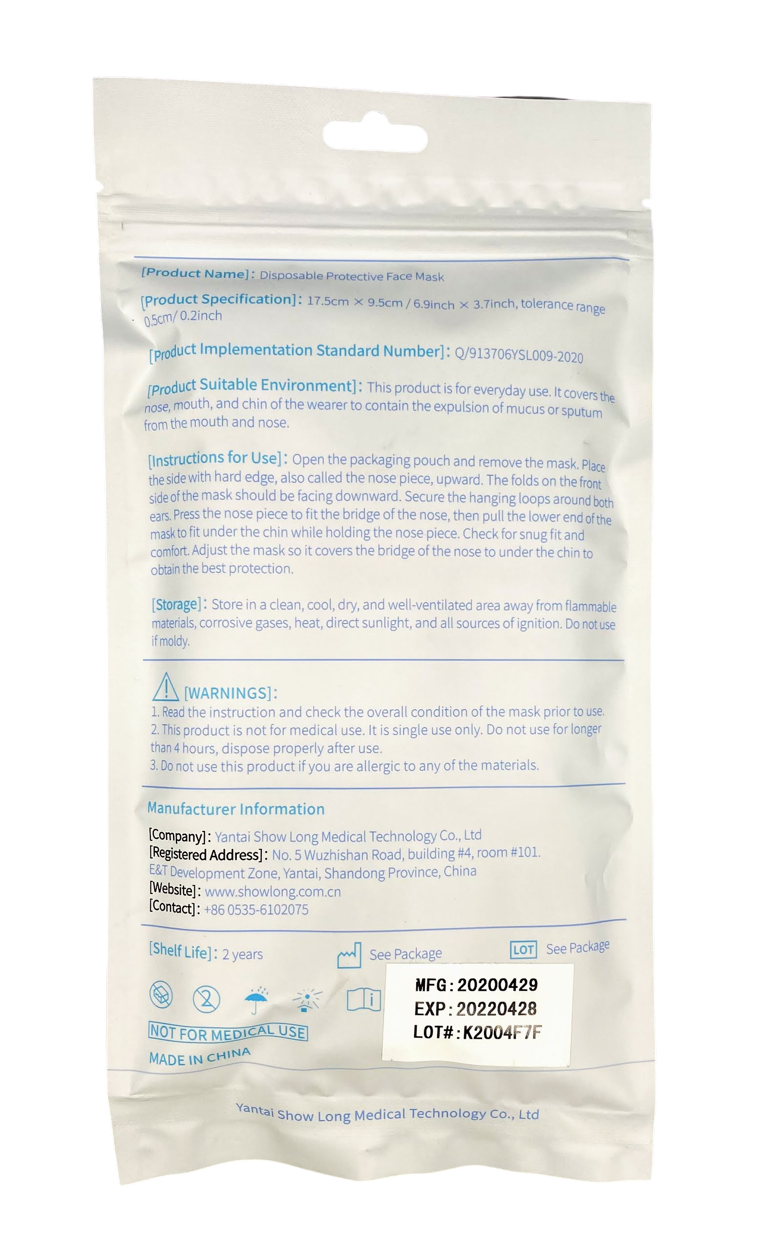 Disposable Face Mask 3-Ply (Non Medical)